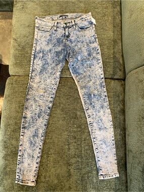 Flying Monkey Light Acid Wash Blue Skinny Jeans
